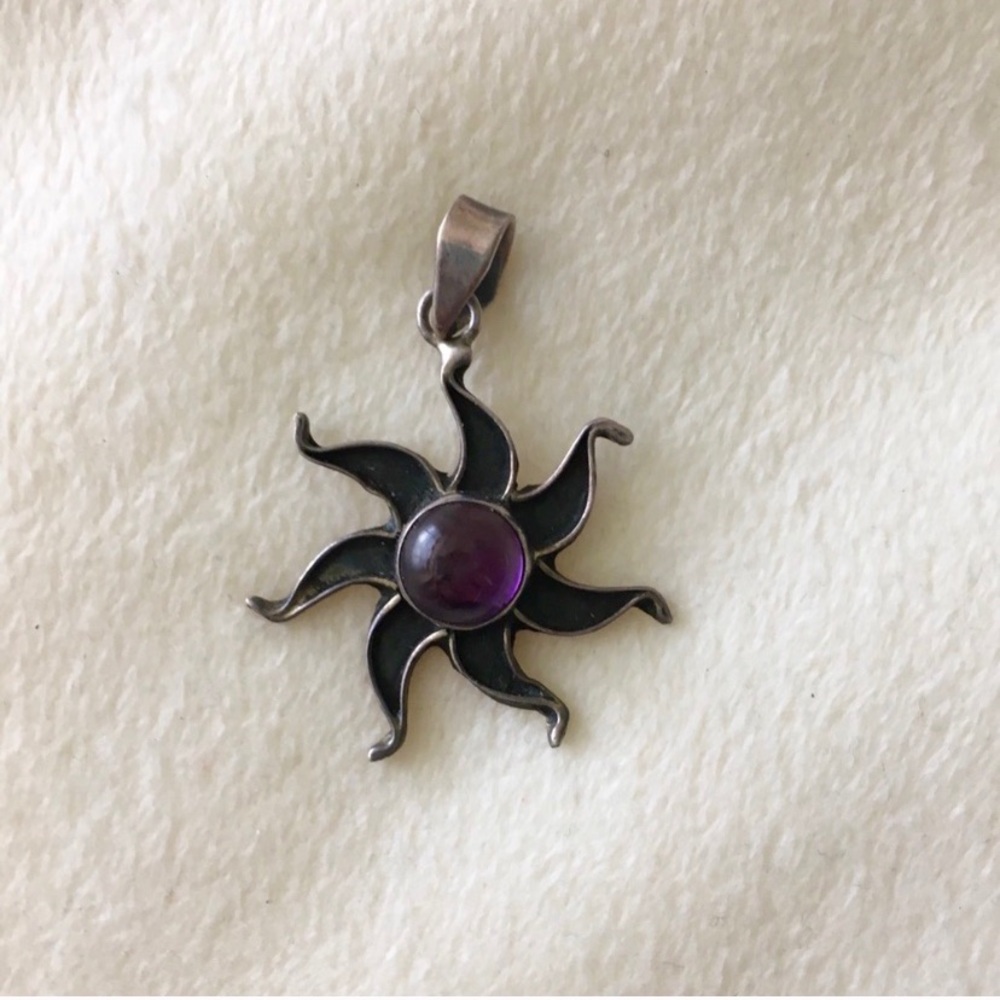 Purple sun pedant